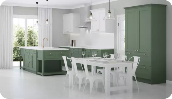 biało-zielona kuchnia